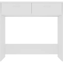 vidaXL Escritorio de madera contrachapada 80x40x75 cm Blanco Clearance
