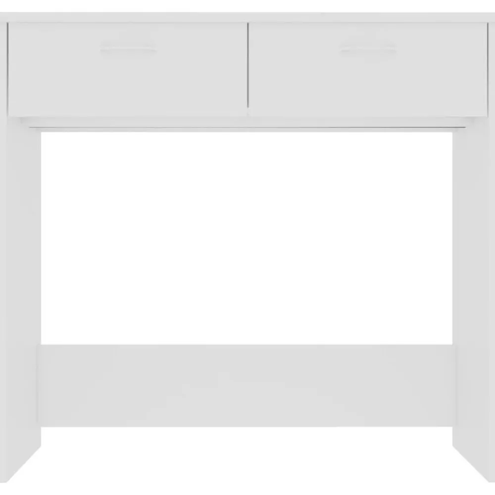 vidaXL Escritorio de madera contrachapada 80x40x75 cm Blanco Clearance