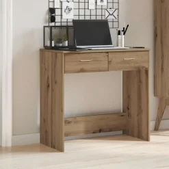 vidaXL Mobiliario De Oficina-Escritorio de madera de ingeniería roble artisian 80x40x75 cm
