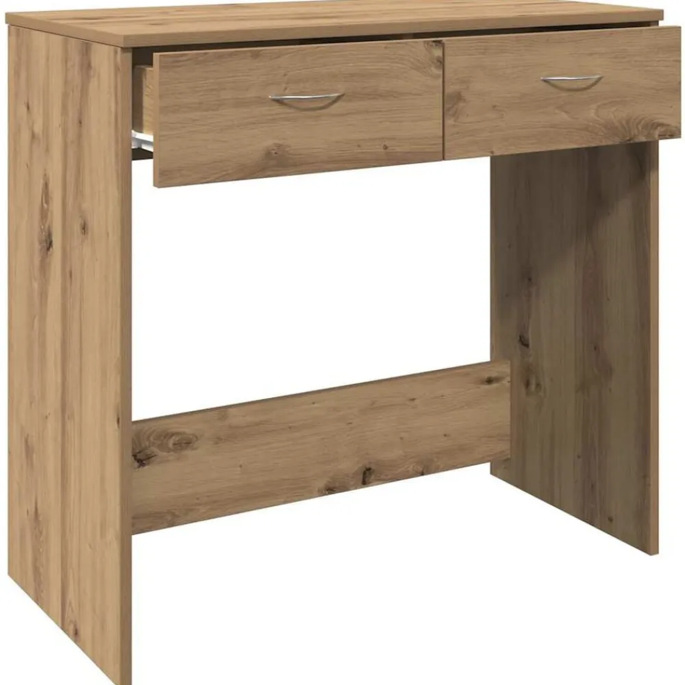 vidaXL Mobiliario De Oficina-Escritorio de madera de ingeniería roble artisian 80x40x75 cm