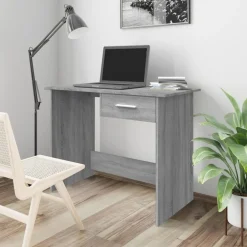 vidaXL Mobiliario De Oficina-Escritorio de madera contrachapada 100x50x76 cm