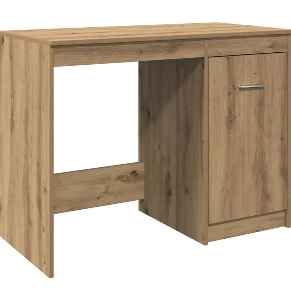 vidaXL Escritorio de madera de ingeniería 100x50x76 cm Roble artisan Outlet