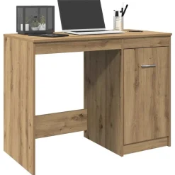 vidaXL Escritorio de madera de ingeniería 100x50x76 cm Roble artisan Outlet