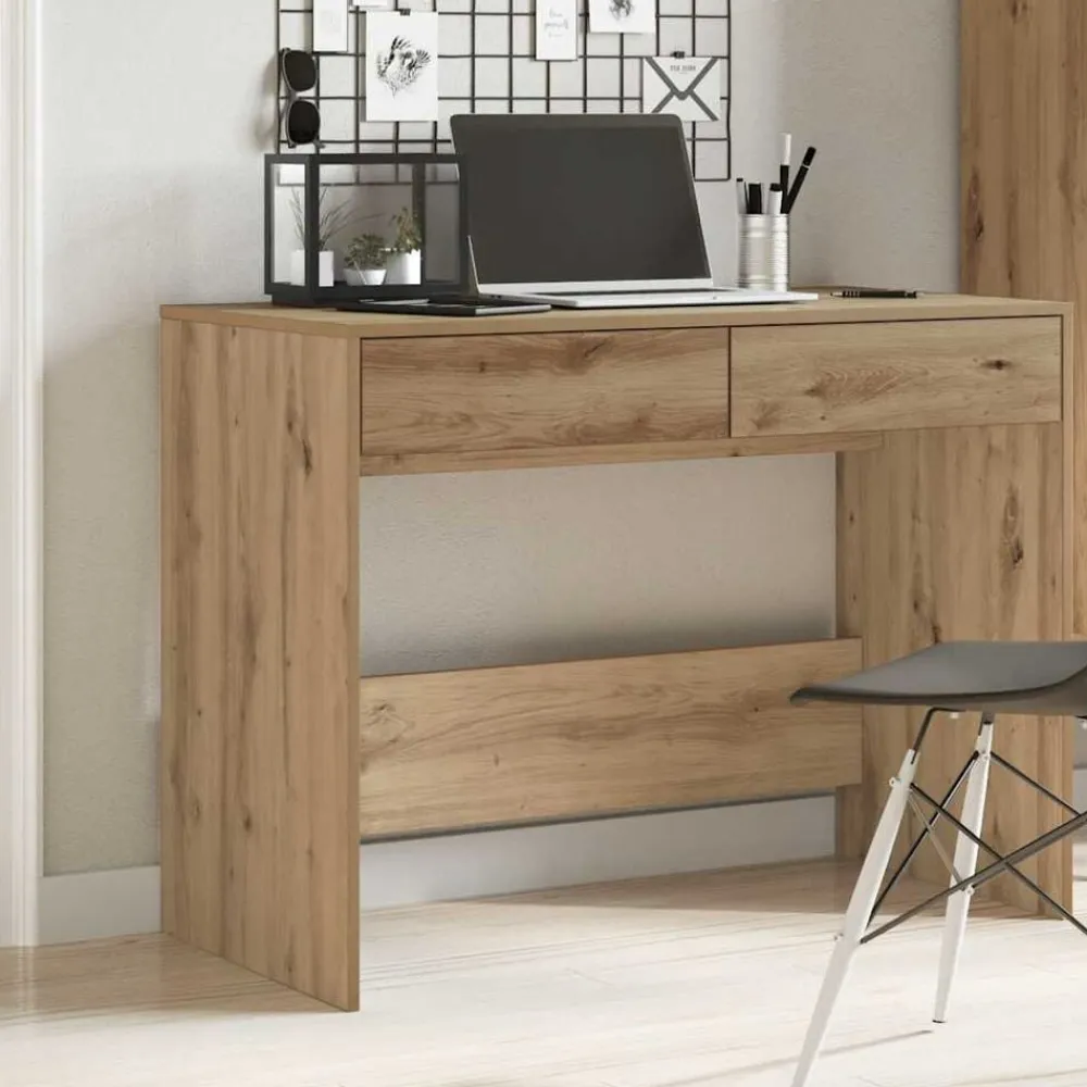 vidaXL Mobiliario De Oficina-Escritorio de madera de ingeniería 101x50x76,5 cm