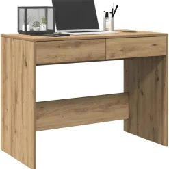 vidaXL Mobiliario De Oficina-Escritorio de madera de ingeniería 101x50x76,5 cm