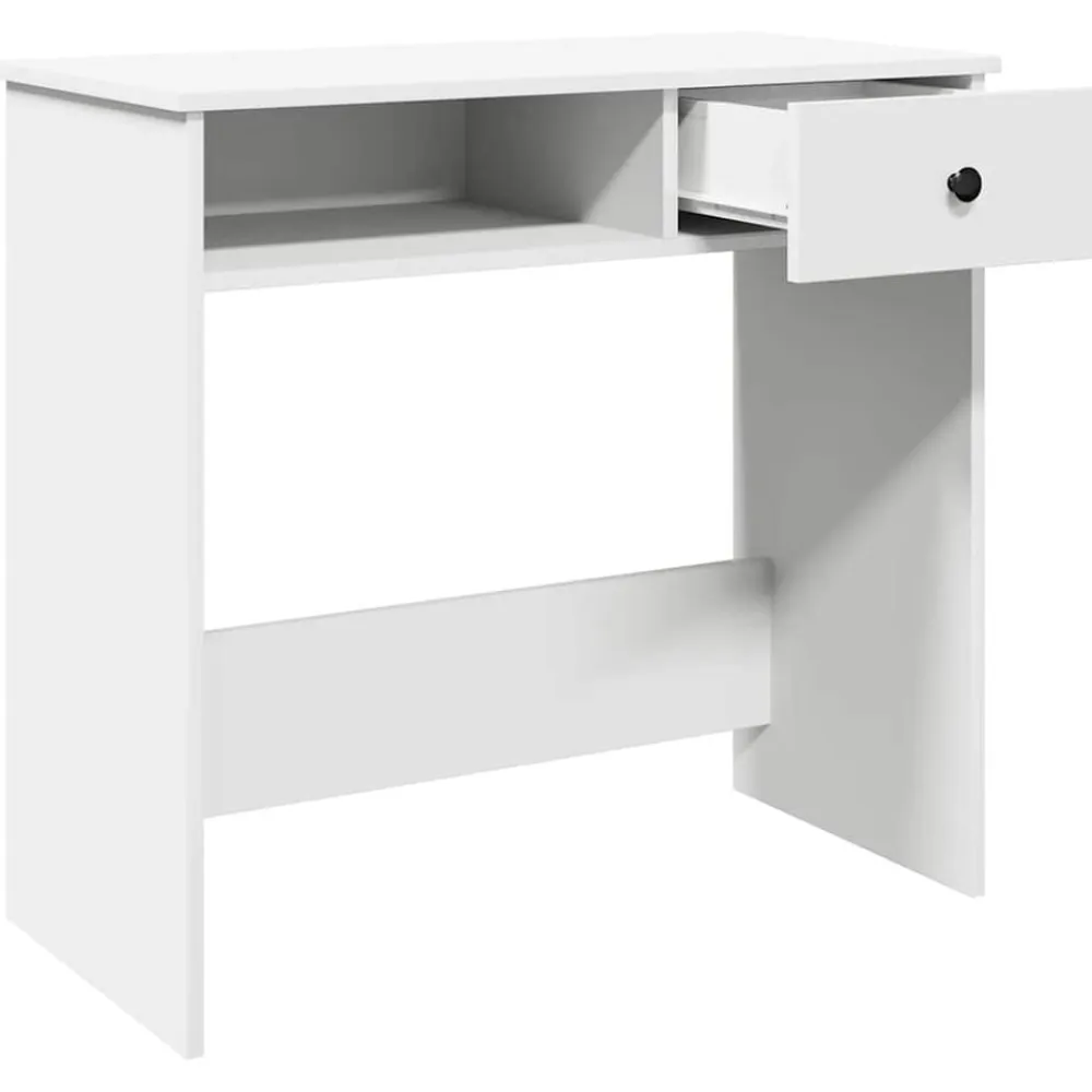 vidaXL Escritorio de madera contrachapada 80x40x75 cm Blanco Outlet