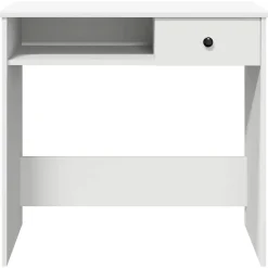 vidaXL Escritorio de madera contrachapada 80x40x75 cm Blanco Outlet