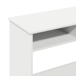 vidaXL Escritorio de madera contrachapada 80x40x75 cm Blanco Outlet