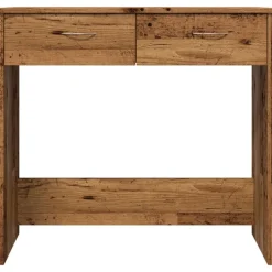 vidaXL Escritorio de madera ingeniería madera envejecida 80x40x75 cm Madera antigua Discount