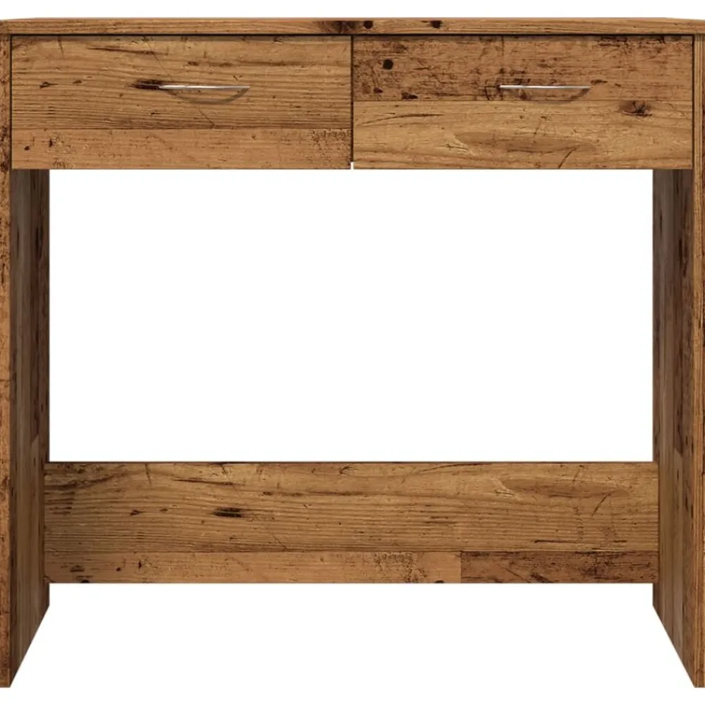 vidaXL Escritorio de madera ingeniería madera envejecida 80x40x75 cm Madera antigua Discount