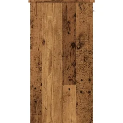 vidaXL Escritorio de madera ingeniería madera envejecida 80x40x75 cm Madera antigua Discount