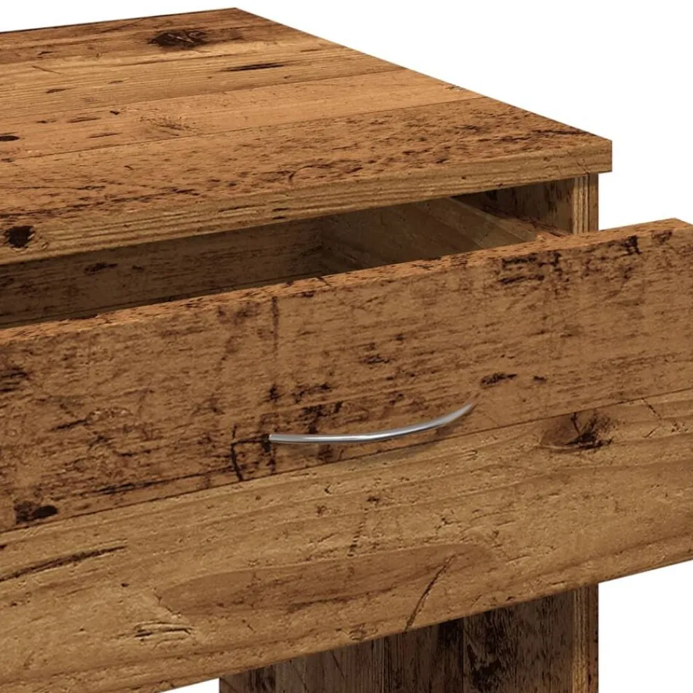 vidaXL Escritorio de madera ingeniería madera envejecida 80x40x75 cm Madera antigua Discount