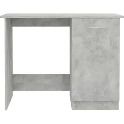 vidaXL Escritorio de madera contrachapada gris hormigón 100x50x76 cm Gris hormigón Online