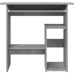 vidaXL Escritorio de madera contrachapada gris hormigón 80x45x74 cm Gris hormigón