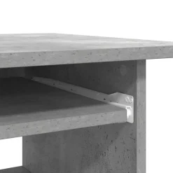 vidaXL Escritorio de madera contrachapada gris hormigón 80x45x74 cm Gris hormigón