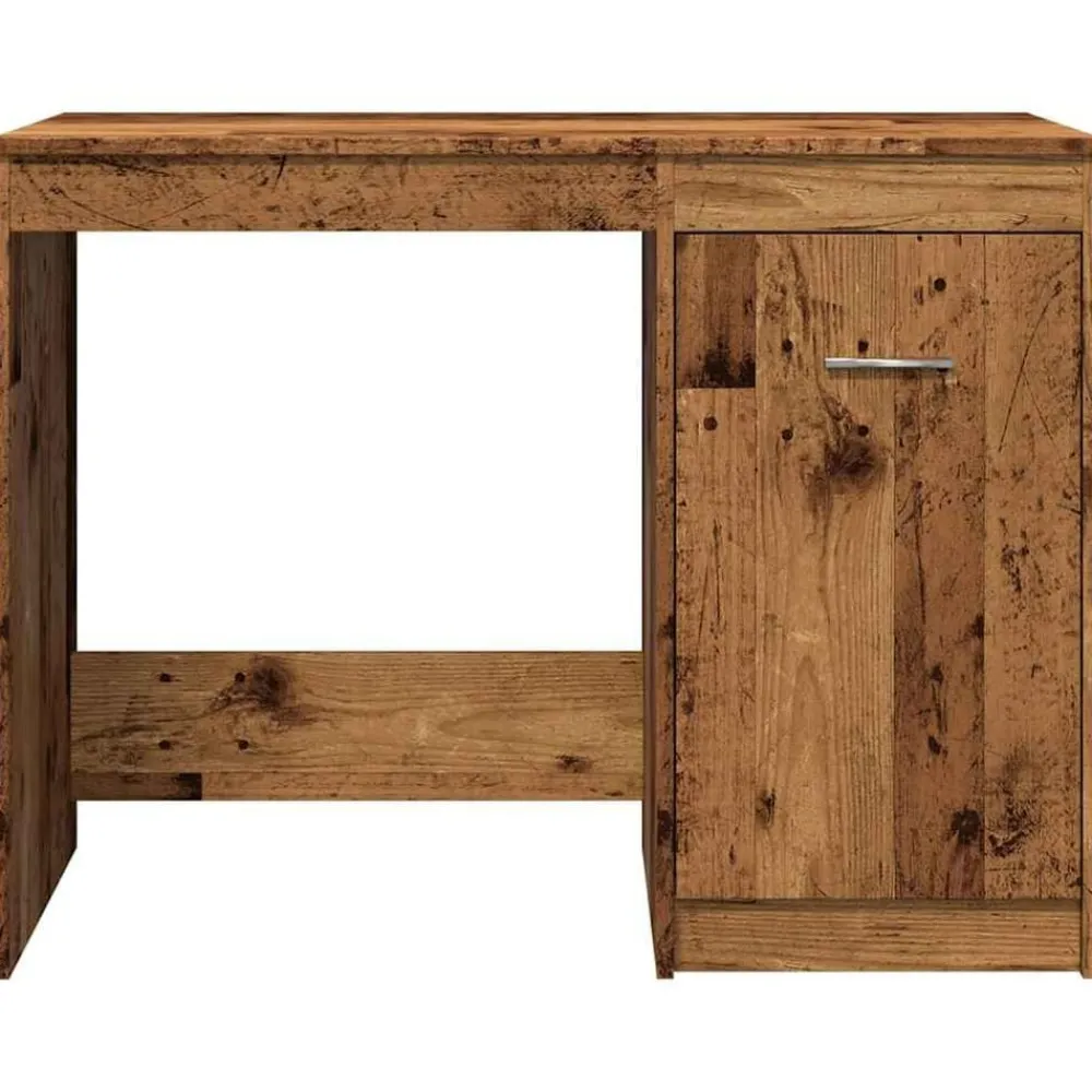 vidaXL Escritorio de madera de ingeniería envejecida 100x50x76 cm Madera antigua Sale