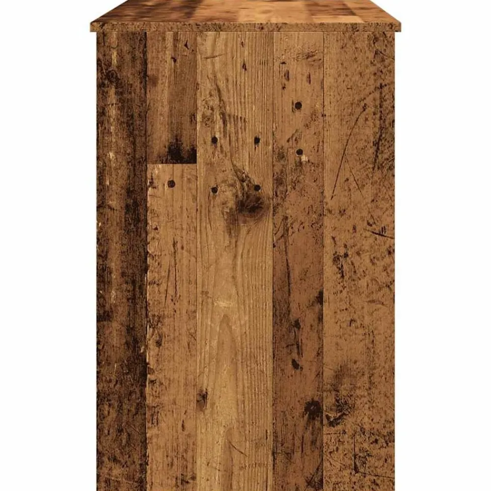 vidaXL Escritorio de madera de ingeniería envejecida 100x50x76 cm Madera antigua Sale
