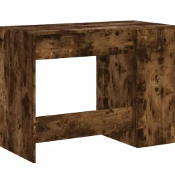 vidaXL Escritorio de madera de ingeniería 102x50x75 cm Roble ahumado Outlet