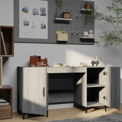 vidaXL Mobiliario De Oficina-Escritorio de madera contrachapada 140x50x75 cm