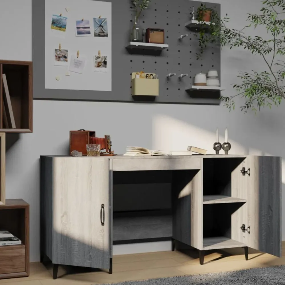 vidaXL Mobiliario De Oficina-Escritorio de madera contrachapada 140x50x75 cm
