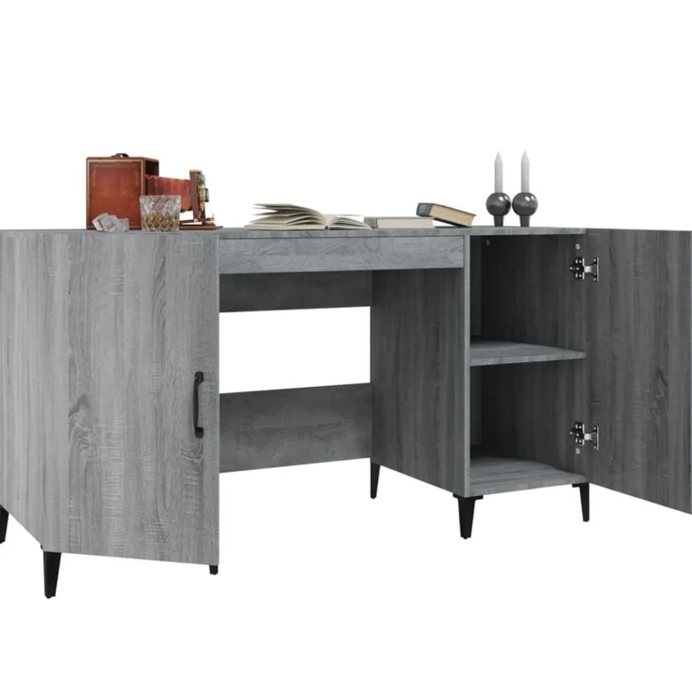 vidaXL Mobiliario De Oficina-Escritorio de madera contrachapada 140x50x75 cm