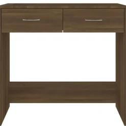 vidaXL Escritorio de madera de ingeniería roble marrón 80x40x75 cm Marr&oacute;n roble Hot