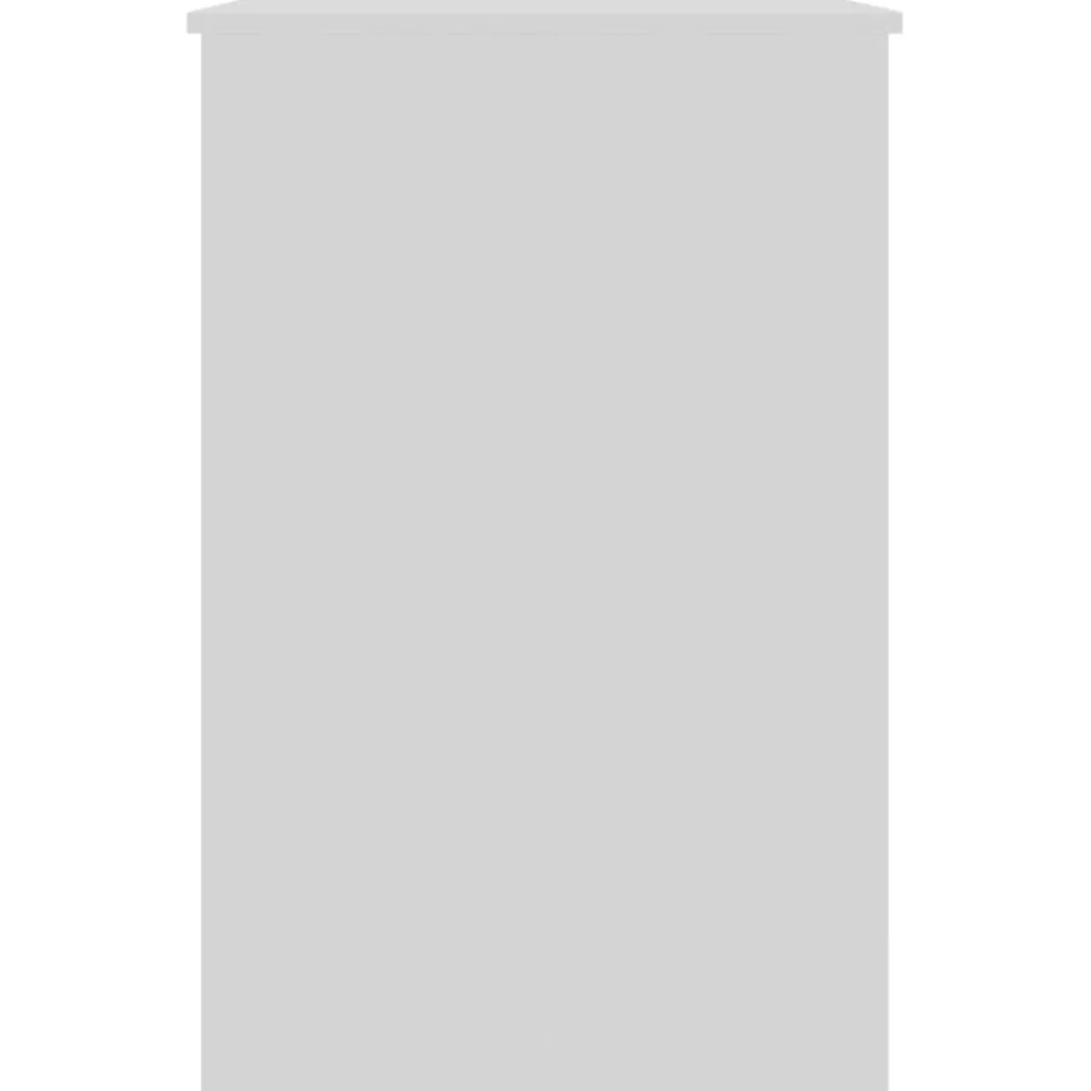 vidaXL Mobiliario De Oficina-Escritorio de madera contrachapada blanco brillo 100x50x76 cm