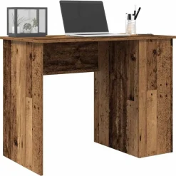 vidaXL Mobiliario De Oficina-Escritorio de madera de ingeniería envejecida 100x55x75 cm