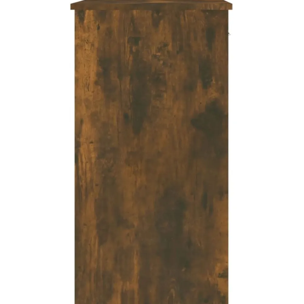 vidaXL Escritorio de madera contrachapada 80x40x75 cm Roble ahumado