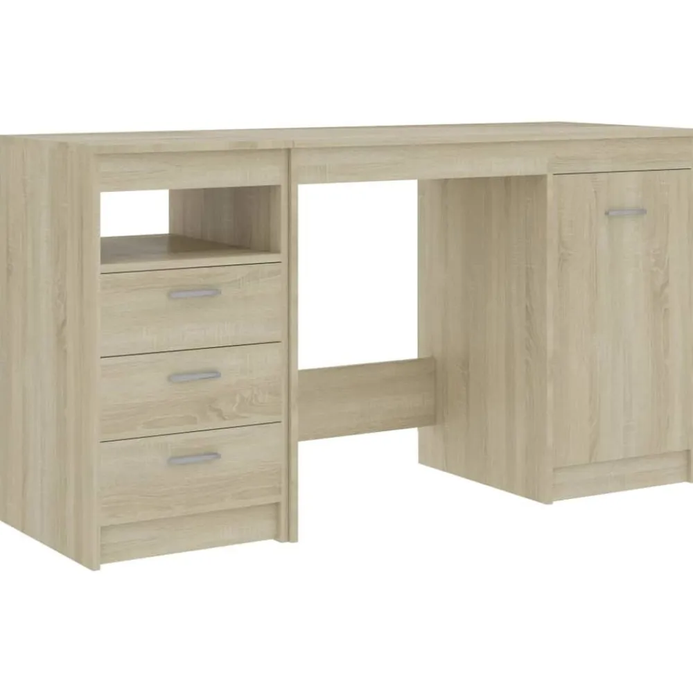 vidaXL Escritorio de madera de ingeniería 140x50x76 cm Roble Sonoma Best