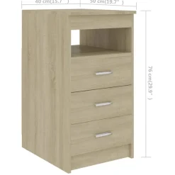 vidaXL Escritorio de madera de ingeniería 140x50x76 cm Roble Sonoma Best