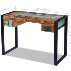 vidaXL Escritorio de madera maciza reciclada Discount