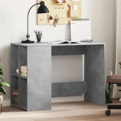 vidaXL Escritorio de madera de ingeniería gris hormigón 102x50x75 cm Gris hormig&oacute;n Clearance