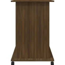 vidaXL Mobiliario De Oficina-Escritorio de madera contrachapada roble ahumado 80x50x75 cm
