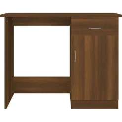 vidaXL Escritorio de madera contrachapada marrón roble 100x50x76 cm Marr&oacute;n roble Clearance