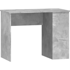 vidaXL Escritorio de madera contrachapada gris hormigón 100x55x75 cm Gris hormigón Online
