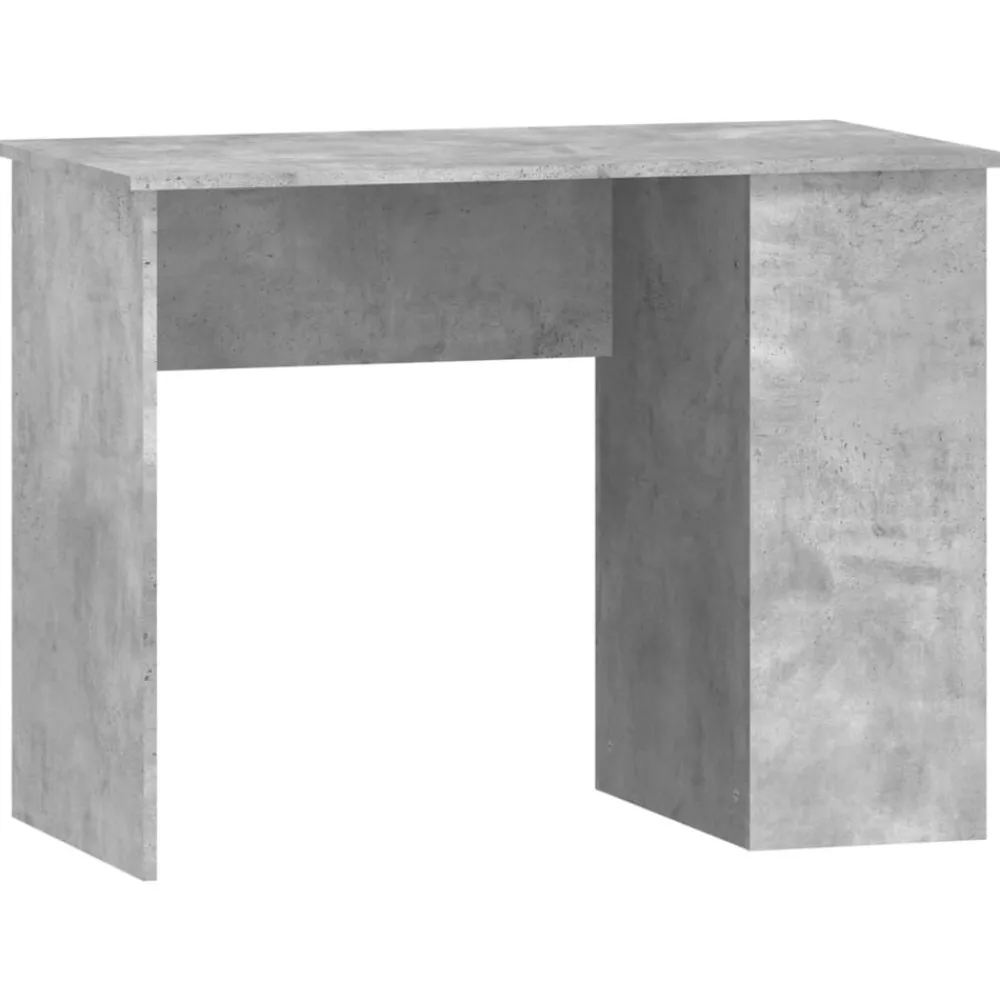 vidaXL Escritorio de madera contrachapada gris hormigón 100x55x75 cm Gris hormigón Online