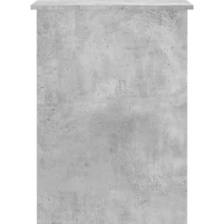 vidaXL Escritorio de madera contrachapada gris hormigón 100x55x75 cm Gris hormigón Online
