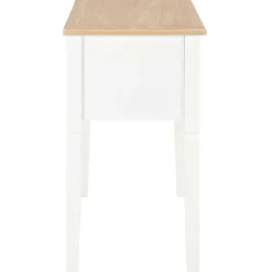 vidaXL Escritorio de madera blanco 109,5x45x77,5 cm Marrón y blanco Hot