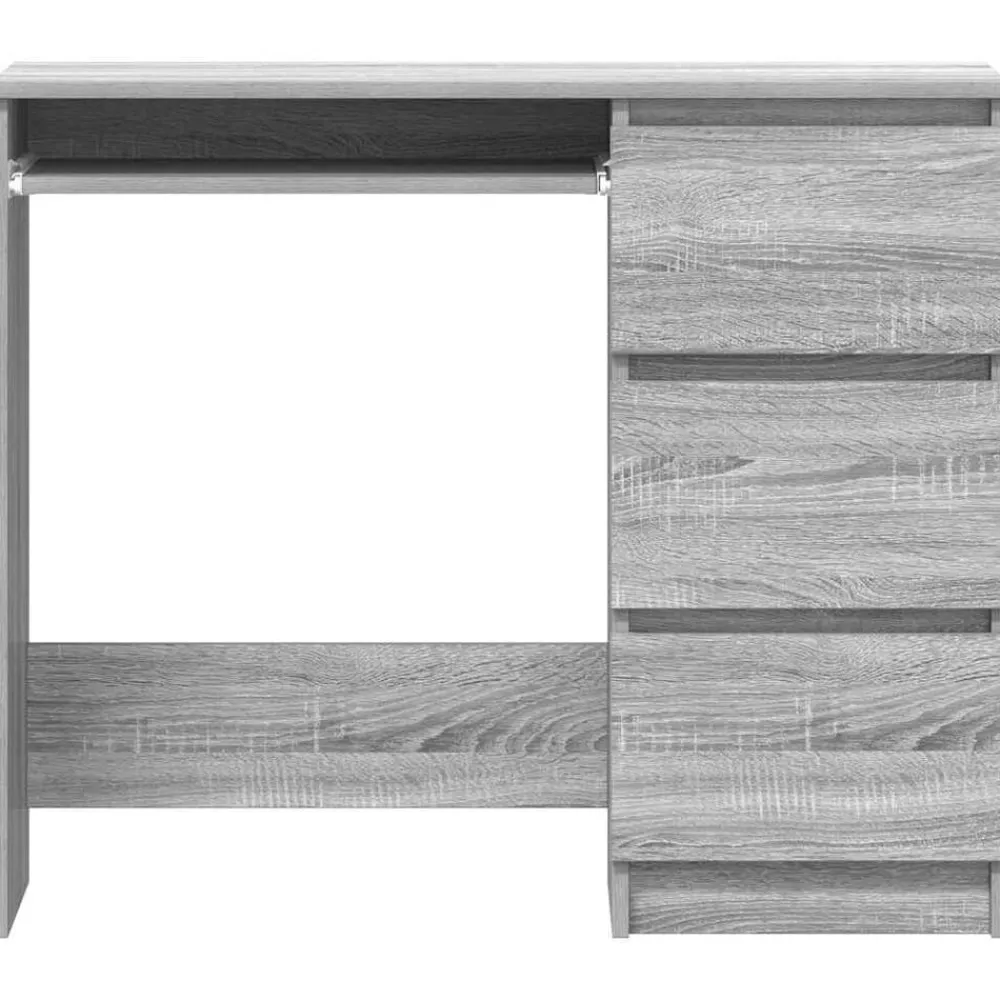 vidaXL Escritorio de madera contrachapada 90x45x76 cm Gris sonoma Outlet