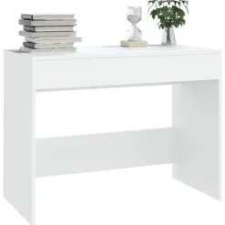 vidaXL Escritorio de madera contrachapada 101x50x76,5 cm Blanco Sale