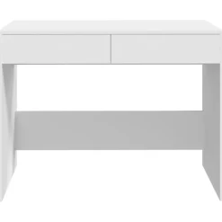 vidaXL Escritorio de madera contrachapada 101x50x76,5 cm Blanco Sale