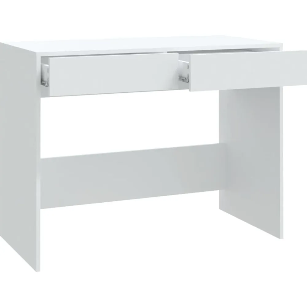 vidaXL Escritorio de madera contrachapada 101x50x76,5 cm Blanco Sale