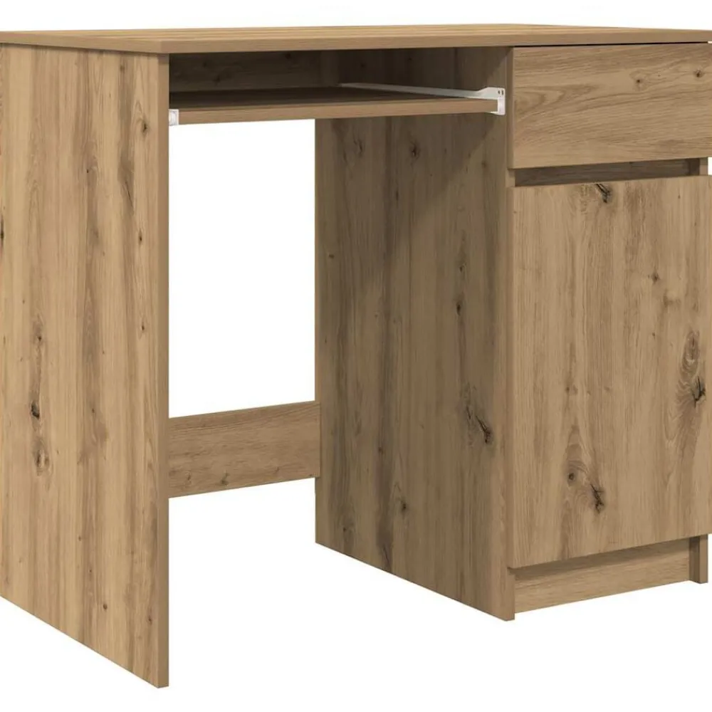 vidaXL Mobiliario De Oficina-Escritorio de madera de ingeniería 86x49x76 cm
