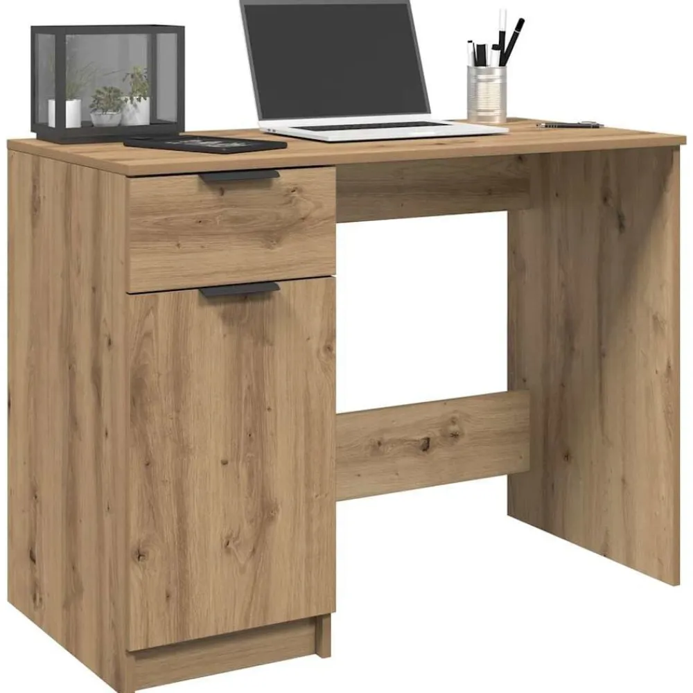 vidaXL Mobiliario De Oficina-Escritorio de madera de ingeniería 100x50x75 cm