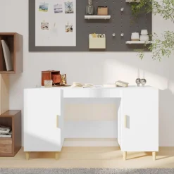 vidaXL Mobiliario De Oficina-Escritorio de madera contrachapada 140x50x75 cm