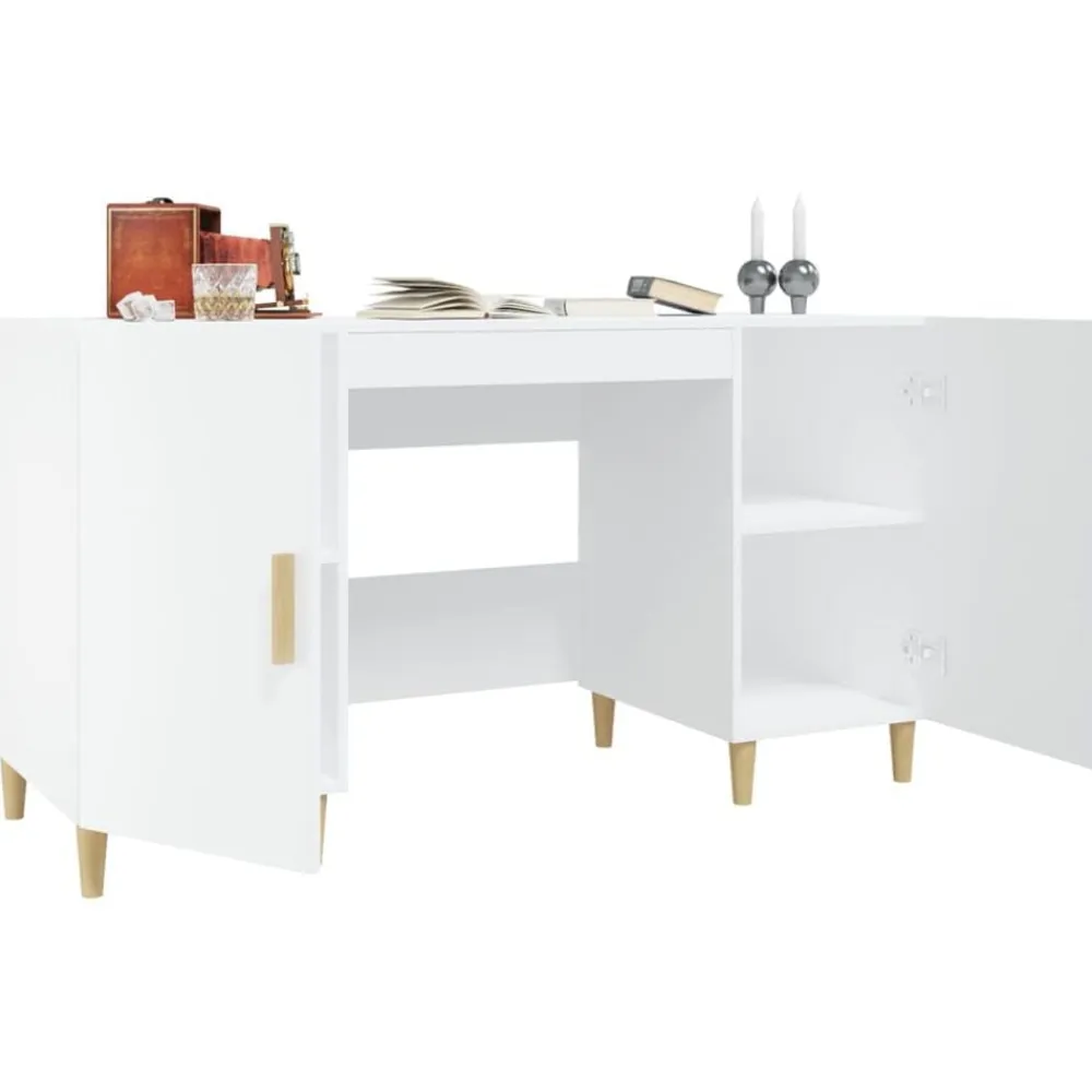 vidaXL Mobiliario De Oficina-Escritorio de madera contrachapada 140x50x75 cm