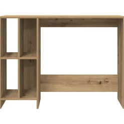 vidaXL Escritorio de madera de ingeniería 102,5x35x75 cm Roble artisan New