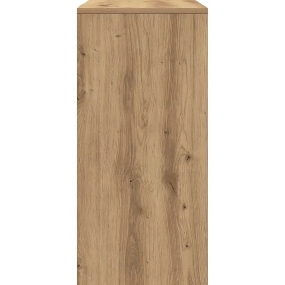 vidaXL Escritorio de madera de ingeniería 102,5x35x75 cm Roble artisan New
