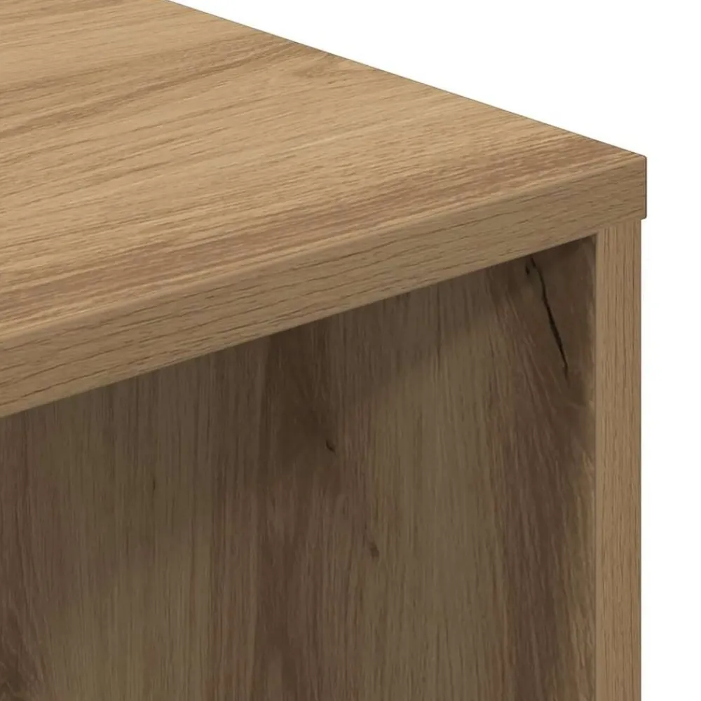 vidaXL Escritorio de madera de ingeniería 102,5x35x75 cm Roble artisan New